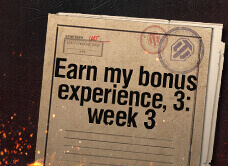 Earn my bonus experience, 3